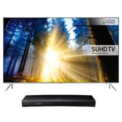 Samsung UE49KS7000 Silver - 49inch 4K Ultra HD TV with Quantum Dot Colour Samsung UBDK8500 Black - Smart 4K Blu-Ray Player with Built-in WiFi